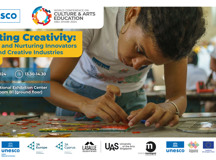 Θέμα: Παγκόσμια Διάσκεψη της UNESCO για την Εκπαίδευση στον Πολιτισμό και στις Τέχνες  και  Official Side event “Cultivating Creativity: Empowering and Nurturing Innovators”